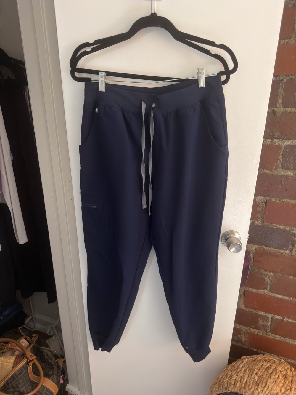 Figs Navy Drawstring Track Jogger Pants